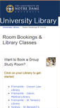 Mobile Screenshot of bookings.library.nd.edu.au